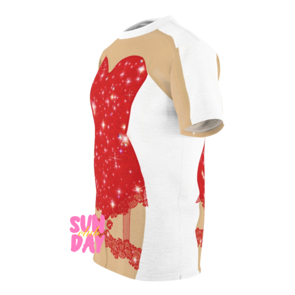 Red Sparkle Bodysuit with Kiss Tee - Image 3