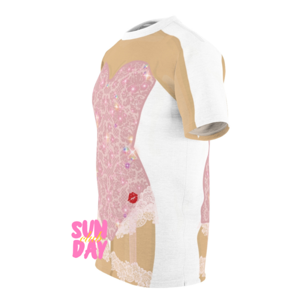 Pink Sparkle Bodysuit With Kiss Tee - Image 3