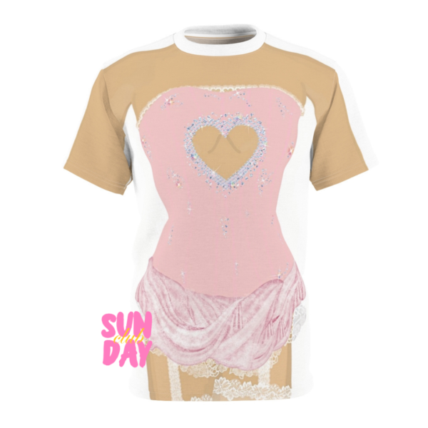 Pink Heart Cutout Dress Tee