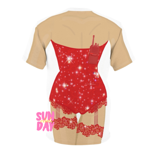 Red Sparkle Bodysuit with Kiss Tee - Image 2