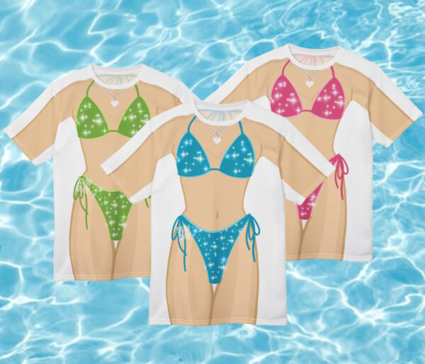 Green Sparkle Bikini Shirt - Image 3
