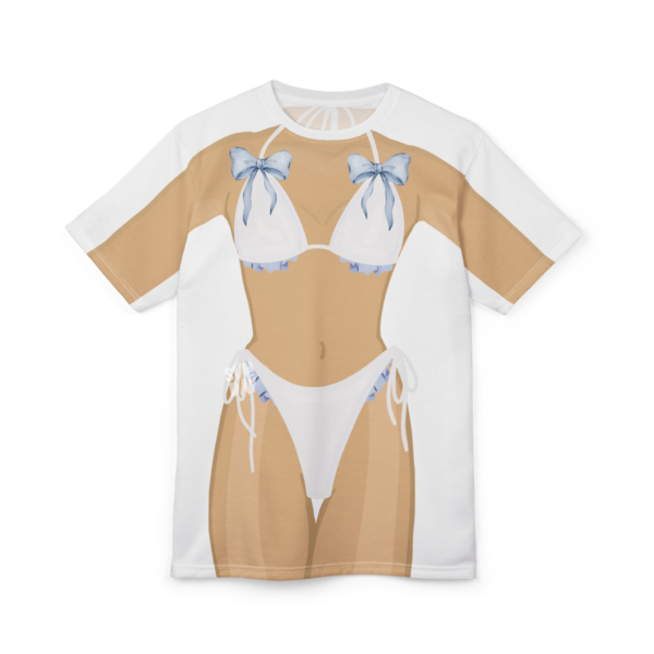 Blue Bow Bride Bikini Shirt