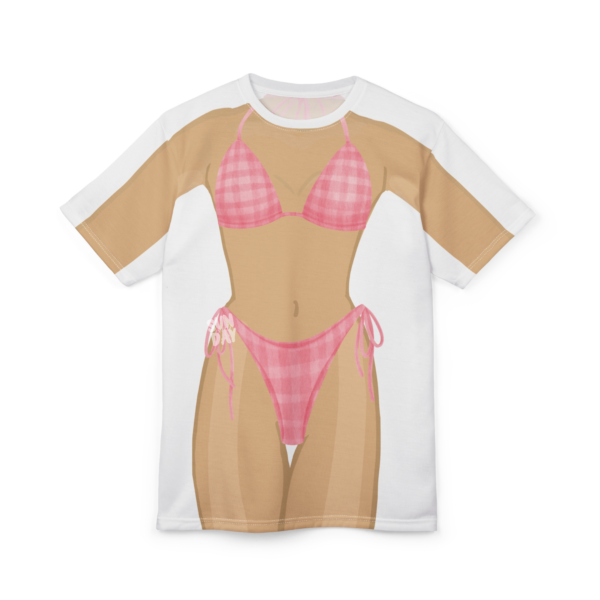 Pink Gingham Bikini Shirt