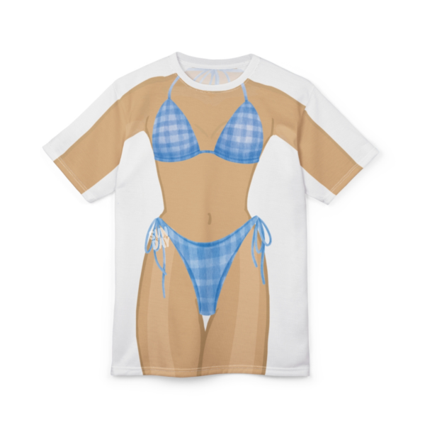 Blue Gingham Bikini Shirt