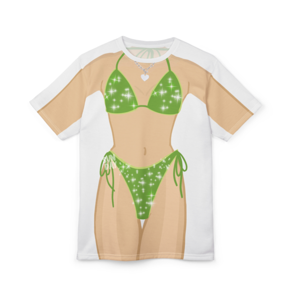 Green Sparkle Bikini Shirt